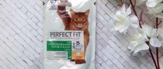 Perfect Fit cat food – what class, what does it contain, is it harmful to animals?